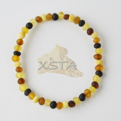 Amber bracelet baroque small multi beads